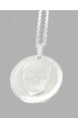 画像1:   lucien pellat-finet ルシアン ペラフィネ SKULL metal necklace{-AFS}