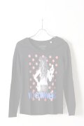   NO COMMENT PARIS ノーコメントパリ 【Japan Limited】L/S L-CREW dot girl{NC-LTL.LTN118-BLK-AIS}