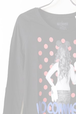 画像3:   NO COMMENT PARIS ノーコメントパリ 【Japan Limited】L/S L-CREW dot girl{NC-LTL.LTN118-BLK-AIS}