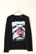 NO COMMENT PARIS ノーコメントパリ glamour Lost liberty ref` L/S{NC-LTM.GLAM10-BLK-AFA}