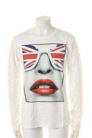 画像1: NO COMMENT PARIS ノーコメントパリ glamour tendance-LONDON fag L/S{NC-LTM.GLAM25-WHT-AFA}