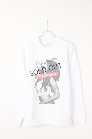 画像1: {SOLD}NO COMMENT PARIS ノーコメントパリ SWEAT posing{NC-SWM.LTN192-1-WHT-AIA}