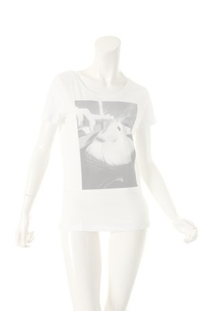 画像1:  {SOLD} NO COMMENT PARIS ノーコメントパリ 【Japan Limited】T-SHIRT L-CREW smoke{NC-TL.LTN02-WHT-AGS}