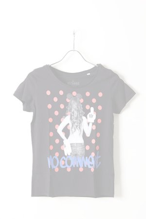 画像1:  {SOLD} NO COMMENT PARIS ノーコメントパリ 【Japan Limited】T-SHIRT L-CREW dot girl{NC-TL.LTN118-BLK-AIS}