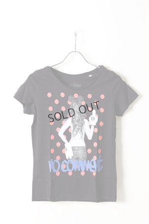 画像1: {SOLD}NO COMMENT PARIS ノーコメントパリ 【Japan Limited】T-SHIRT L-CREW dot girl{NC-TL.LTN118-BLK-AIS}