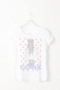   NO COMMENT PARIS ノーコメントパリ 【Japan Limited】T-SHIRT L-CREW dot girl{NC-TL.LTN118-WHT-AIS}