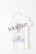 NO COMMENT PARIS ノーコメントパリ 【Japan Limited】T-SHIRT L-CREW dot girl{NC-TL.LTN118-WHT-AIS}
