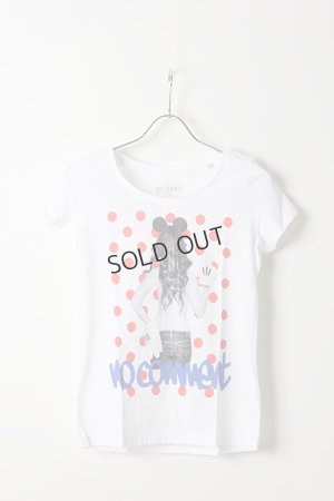 画像1: {SOLD}NO COMMENT PARIS ノーコメントパリ 【Japan Limited】T-SHIRT L-CREW dot girl{NC-TL.LTN118-WHT-AIS}