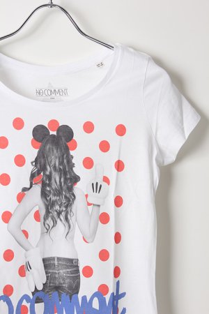 画像3: NO COMMENT PARIS ノーコメントパリ 【Japan Limited】T-SHIRT L-CREW dot girl{NC-TL.LTN118-WHT-AIS}