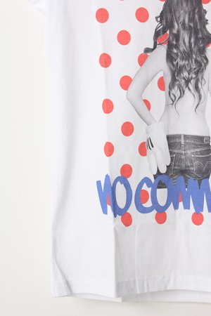 画像5: NO COMMENT PARIS ノーコメントパリ 【Japan Limited】T-SHIRT L-CREW dot girl{NC-TL.LTN118-WHT-AIS}