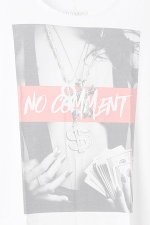 画像4:  {SOLD} NO COMMENT PARIS ノーコメントパリ 【Japan Limited】T-SHIRT L-CREW $ necklace{NC-TL.LTN128-WHT-AIS}
