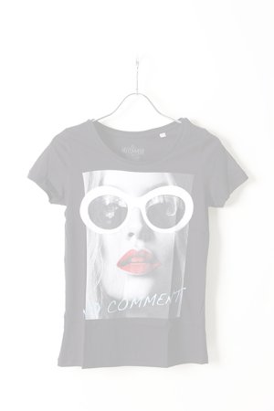 画像1:  {SOLD} NO COMMENT PARIS ノーコメントパリ 【Japan Limited】T-SHIRT L-CREW wht glasses{NC-TL.LTN143-BLK-AIS}