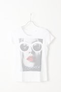   NO COMMENT PARIS ノーコメントパリ 【Japan Limited】T-SHIRT L-CREW wht glasses{NC-TL.LTN143-WHT-AIS}