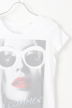 画像3:  {SOLD} NO COMMENT PARIS ノーコメントパリ 【Japan Limited】T-SHIRT L-CREW wht glasses{NC-TL.LTN143-WHT-AIS}