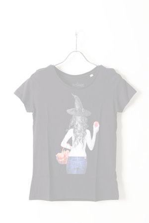画像1:  {SOLD} NO COMMENT PARIS ノーコメントパリ 【Japan Limited】T-SHIRT L-CREW witch apple{NC-TL.LTN147-BLK-AIS}