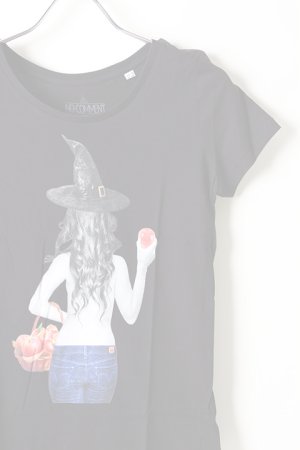 画像3:  {SOLD} NO COMMENT PARIS ノーコメントパリ 【Japan Limited】T-SHIRT L-CREW witch apple{NC-TL.LTN147-BLK-AIS}