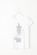   NO COMMENT PARIS ノーコメントパリ 【Japan Limited】T-SHIRT L-CREW witch apple{NC-TL.LTN147-WHT-AIS}