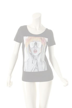 画像1:   NO COMMENT PARIS ノーコメントパリ 【Japan Limited】T-SHIRT L-CREW punk hair{NC-TL.LTN18-BLK-AGS}