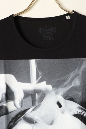 画像2: 【 60%OFF セール｜9,680円→3,872円】 NO COMMENT PARIS ノーコメントパリ 【Japan Limited】T-SHIRT M-CREW smoke{NC-TM.LTN02-BLK-AGS}