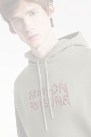 画像5:   MAISON KITSUNE メゾンキツネ ウッドランド アルファベット コンフォート パーカー {-BDA}  :NM00704KM0307P131-L 