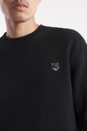 画像5: MAISON KITSUNE メゾンキツネ BOLD FOX HEAD PATCH REGULAR JUMPER IN LAMBSWOOL{-BDA}