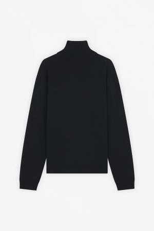 画像2: MAISON KITSUNE メゾンキツネ フォックスヘッド インターシャ コンフォート ハイネック ジャンパー{-BDA}