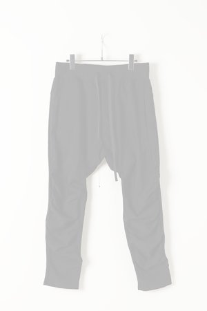画像1:  {SOLD} OURET オーレット 強撚ナイロンニットフロントギャザーサルエルパンツ{-BJA}