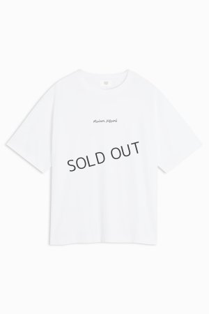 画像1: {SOLD} MAISON KITSUNE メゾンキツネ メゾン キツネ エンブロイダリー オーバーサイズ Tシャツ{-BES}