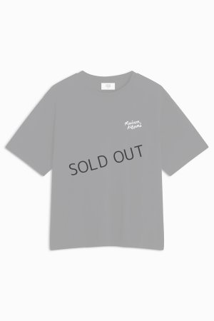 画像1: MAISON KITSUNE メゾンキツネ ハンドライティング エンブロイダリー オーバーサイズ Tシャツ {-BES}