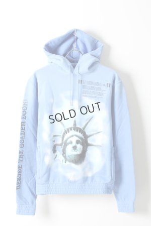 画像1: {SOLD}Off-white オフホワイト BLUE LIBERTY HOODIE{OMBB034E18192015-BLU-AHA}