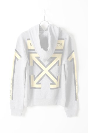 画像2:   Off-white オフホワイト ARROWS HOODIE{OMBB034E18192025-GRY-AHA}