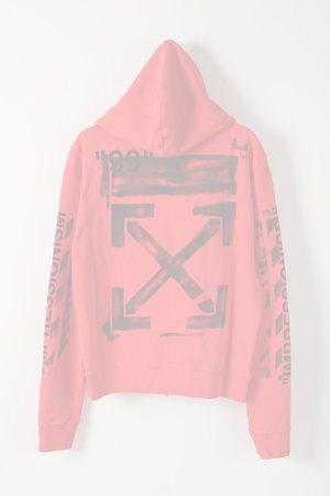 画像2:   Off-white オフホワイト DIAG STENCIL SLIM HOODIE RED BLACK{OMBB034R19003015201-RED-AIS}