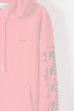 画像4:   Off-white オフホワイト DIAG STENCIL SLIM HOODIE RED BLACK{OMBB034R19003015201-RED-AIS}