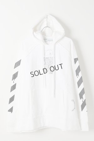 画像1: {SOLD}Off-white オフホワイト DRIPPING ARROWS INCOMP HOODIE{OMBB057R20E300050110-WHT-BJS}