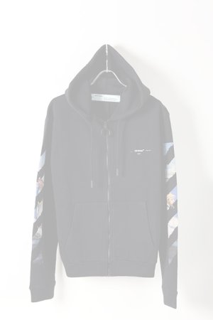 画像1:  {SOLD} Off-white オフホワイト DIAG COLORED ARROW ZIP HOO BLACK MULTI-COLOR{OMBE001R19003012108-BLK-AIS}
