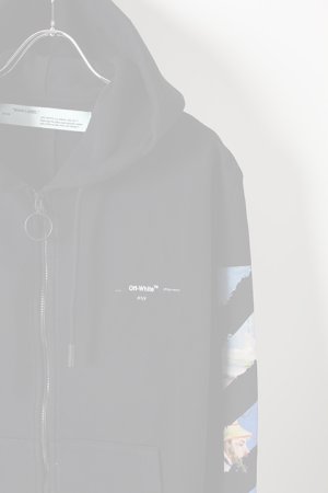 画像3:  {SOLD} Off-white オフホワイト DIAG COLORED ARROW ZIP HOO BLACK MULTI-COLOR{OMBE001R19003012108-BLK-AIS}