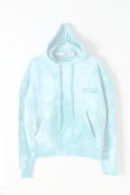   Off-white オフホワイト LOGO KNIT HOODIE PETROL{OMHA072R20G730203939-BLU-BJS}