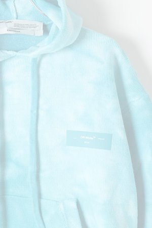 画像2:  {SOLD} Off-white オフホワイト LOGO KNIT HOODIE PETROL{OMHA072R20G730203939-BLU-BJS}