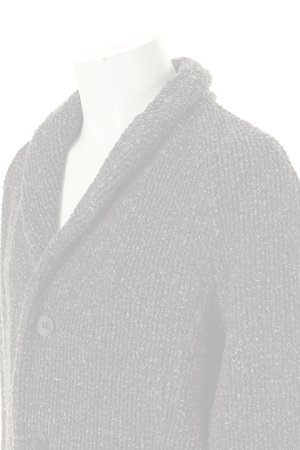 画像4:  {SOLD} OURET オーレット STRIPE LOOP SWEAT SHAWL COLLAR JACKET{-AFA}