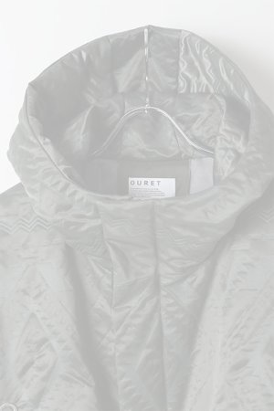 画像3:  {SOLD} OURET オーレット シュリンクナイロンツイルドロップショルダーミリタリーダウンフーディ{-BJA}