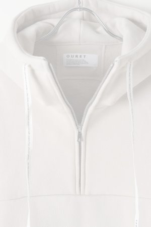 画像3:  {SOLD} OURET オーレット ハイパーストレッチ裏毛ハーフZIPフーディL/S{-BJA}