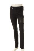 Neil Barrett ニールバレット LEATHER PATSHED SUPER SKINNY LEG JEAN{BDE162C/PBDE162C-E804T-01-AGS}