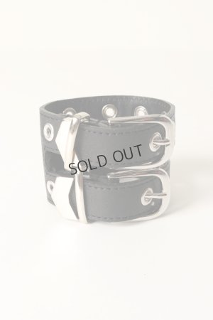 画像2: {SOLD}el conductorH コンダクター DOUBLE BUCKLE LEATHER BRACELET{-BCS}