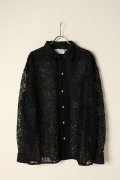 el conductorH コンダクター FLOWER LACE OPEN COLLAR SHIRT{-BCS}