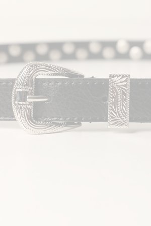画像2:   el conductorH コンダクター LEATHER TRAPEZOID STUDS BELT{-BDA}