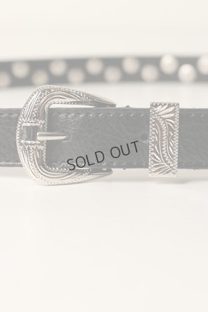 画像2: {SOLD}el conductorH コンダクター LEATHER TRAPEZOID STUDS BELT{-BDA}