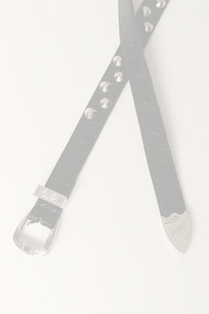 画像5:   el conductorH コンダクター LEATHER TRAPEZOID STUDS BELT{-BDA}