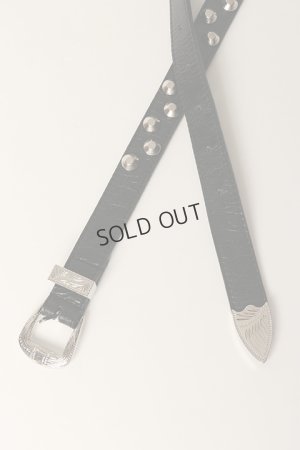 画像5: {SOLD}el conductorH コンダクター LEATHER TRAPEZOID STUDS BELT{-BDA}