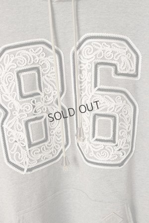 画像3: {SOLD}el conductorH コンダクター CORD EMBROIDERED COTTON HOODED SWEATER TEAM{-BDS}