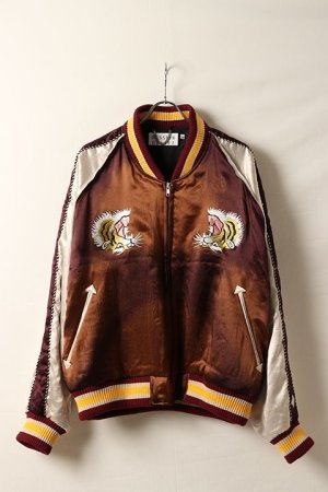 画像1: 【周年記念 24%OFF ｜116,600円→88,616円】 el conductorH コンダクター UPSIDE DOWN TIGER EMBROIDERED AGED SOURVENIR JKT{-BDS}